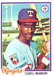 1978 Topps Baseball Cards      067      Claudell Washington